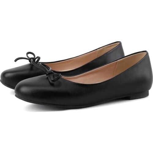 Zapatos De Mujer 2021 Women Shoes Round Toe Flat Heels Spring Ladies Low Heels Slip on Casual Super Large Size 32-54 M-10