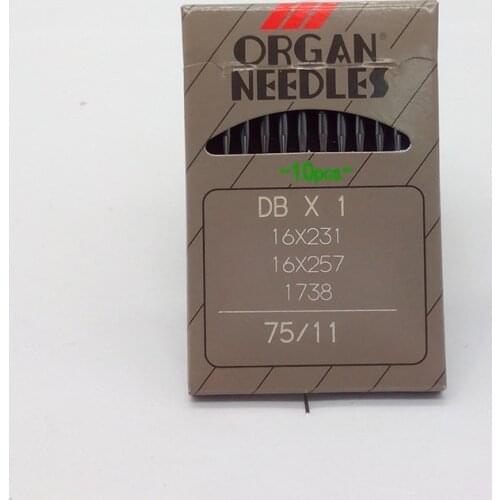 10 ORGAN DBX1 16X257/16X231/1738 INDUSTRIAL LOCKSTITCH ORGAN SEWING NEEDLES SIZE 75/11