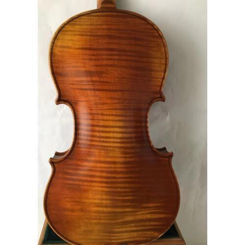 4/4 size Violin 1pc flamed maple old spruce top hand made violin no.19096
