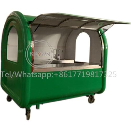 Green color hot dog food cart new mobile food trailer hamburgers carts for sale