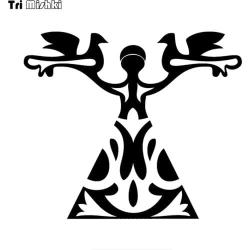 Tri mishki HZX1377 dance of the ancient Slavs car sticker Vinyl Decals Waterproof sticker on Car Body Rear Window