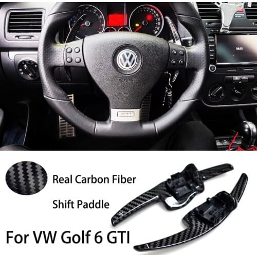 Shift Paddle For Volkswagen Golf5 6 MK6 GTI R Jetta MK5 Passat B6 B7 CC Polo Sharan Tiguan DSG Carbon Fiber Steering Sheel