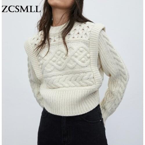 ZCSMLL Round Collar Knitted Women Sweater Long Sleeve Korean Fashion Loose Big Size Autumn Spring Casual Female Pullover 2021