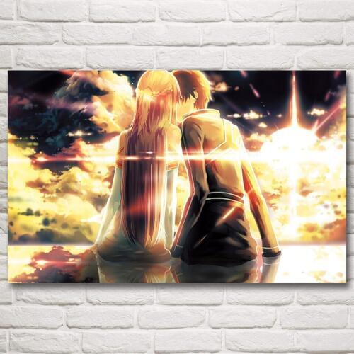1 Panel Sword Art Online Anime Ideo Games Kirigaya Kazuto Art Silk Poster Prints Home Decor Painting Artworks Modern Poster