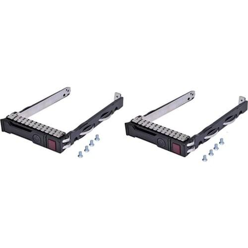 2-Pack) 2.5 Inch 651687-001 651699-001 SAS SATA Hard Drive Tray Caddy for HP G8 G9 DL120 DL160 DL180 DL360 and More