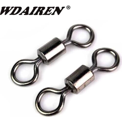 20pcs/Lot Swivels Rig Rolling Fishing Swivel D-Rig Ronnie Chod Running Rig Hooks Boilies Carp Fishing Accessories Tackle