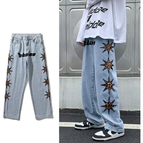 2021 Summer Thin Men Jeans Fashion Famous Brand Versatile Loose Straight Summer Pants Clothes Streetwear Hiphop Denim Trousers