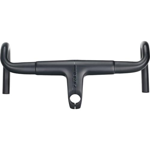 2021 New Road Bike Carbon Intergrated Bent Handlebar For 31.8mm 28.6mm 700c Bicycle Drop Bar 400/420/440mm 80/90/100/110/120mm