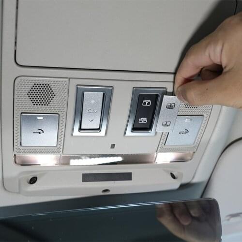 4 Pcs For Land Rover Defender 110 20-22 aluminum alloy silver car sunroof switch button decoration sticker Car Accessories