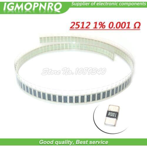 50PCS 2512 SMD Resistor 1% alloy resistor 0.001R 0.001 ohm 1mR R001 2W IGMOPNRQ