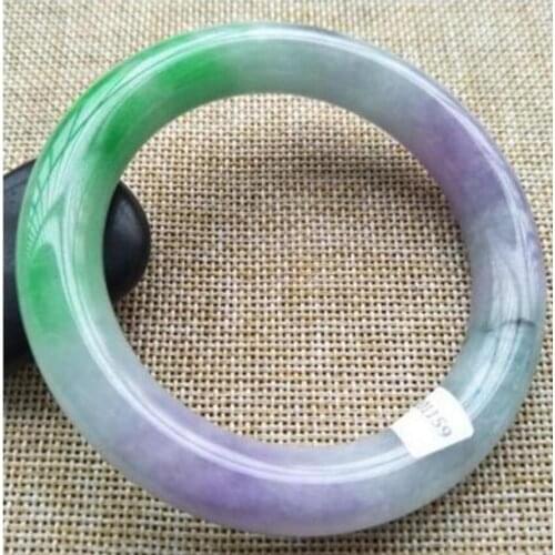 Free Shipping Certified Grade A Natural Green Jadeite Bracelet Jade Bangle 58MM -60MM (Certificate delivery)