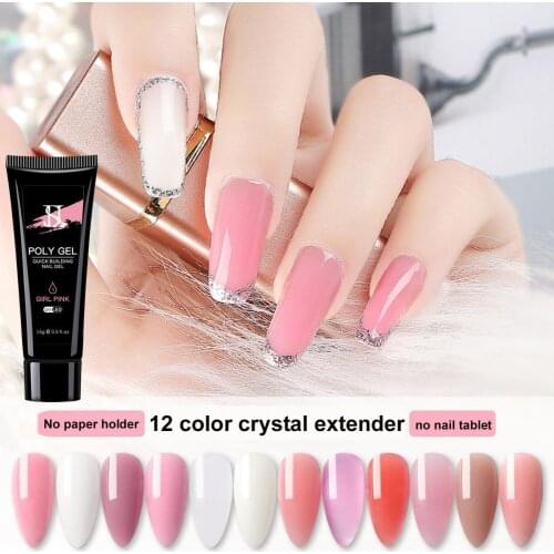 15g Nail Gel Extension Delicate Texture Easy to Color Natural Soak Off Polish Glue Nail Supplies for Professionals