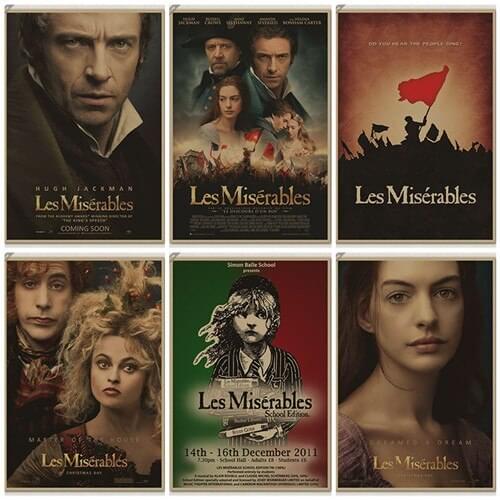 The film "Les Miserables" classic retro poster home decoration painting