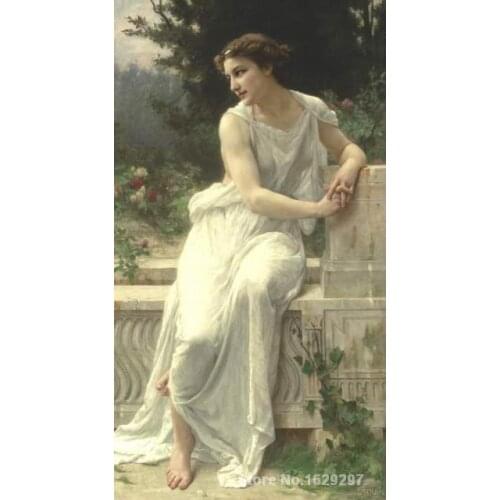 Canvas Paintings for living room Young Woman of Pompeii on a Terrace Guillaume Seignac High quality Hand painted