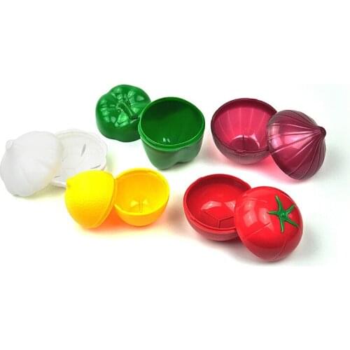 Food Box Creative Organizer Crisper Vegetable Containers Onion Garlic Avocado Tomatoes Lemon Green Pepper Fresh Storage Kitchen