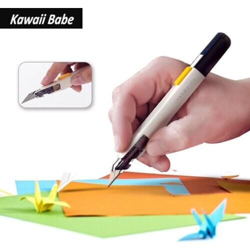 Mini Metal Art Knife Utility Knife Multifunction Japanese "GOOD DESIGN" Precision Blades 9mm for Engraving Box Paper Cutter