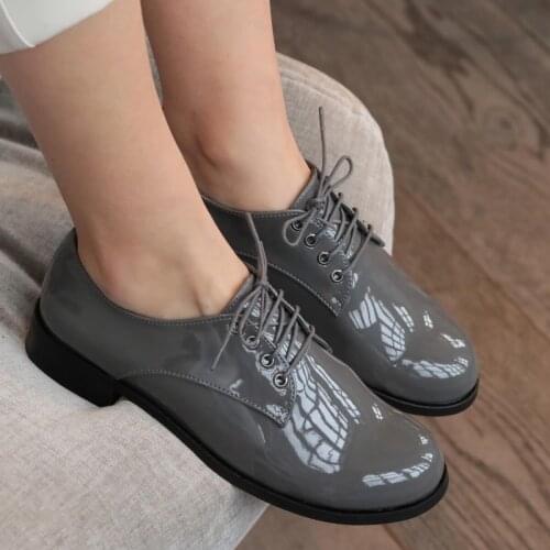 Mio Gusto brand BERTA, Black / Gray/Tan, low Heel High Quality Womens Casual Comfort Oxford Shoes , shoes for women , designer shoes , ladies flat shoes