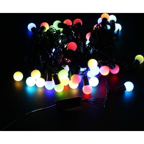 Multicolor 220V 5M 50 LED RGB Linkable Ball holiday String Light for Home Decoration/Wedding/Birthday/Holiday/Chrismas Party