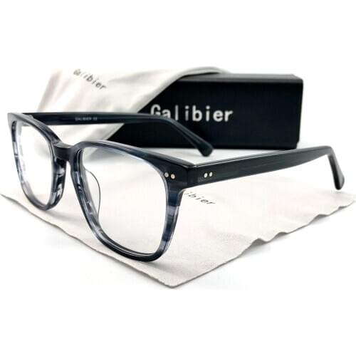 GALIBIER Glasses Frame Men Optical Rectangle Black Gray Tortoise Vintage Eyeglass Frames Men Acetate Glasses