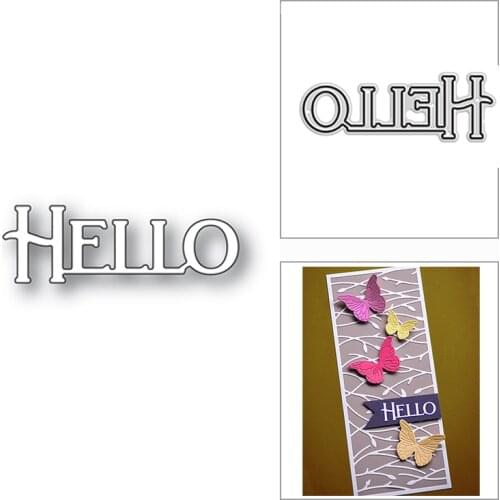 New 2021 Hello Poe Script Word Metal Cutting Dies for DIY Scrapbooking and Card Making Decorative Embossing Craft No Stamps