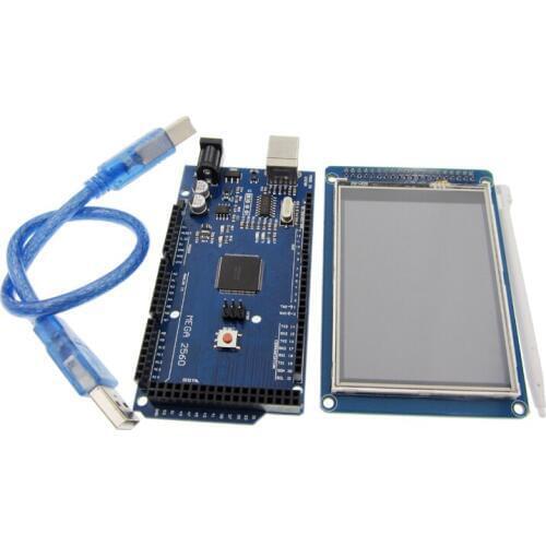 New! 3.2 inch TFT LCD screen module Ultra HD 240X320 + MEGA 2560 R3 Board with usb cable