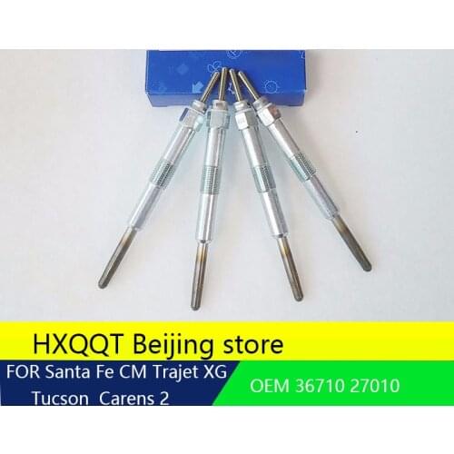 OEM Ignition Glow Plug 4PC FOR Santa Fe Trajet Tucson 2.0L 2.2L #3671027010 Glow plug D3EA D4EA D4FA D4EB
