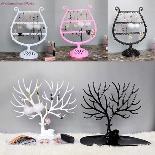 Antler Tree Shape Jewelry PP Organizer Plastic Jewelry Storage Rack Necklace Earrings Holder Display Stand Jewelry Storage Racks