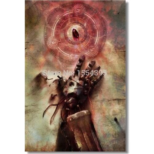 Custom Fullmetal Alchemist 4 Modern Poster Fashion Stylish Home Decor Retro Bedroom High Quality (50x76cm) Wall Sticker U1-626