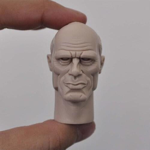 Blank 1/6 Scale Cartoon Version Mafia Boss Saxon Head Sculpt Unpainted Fit 12" Figure
