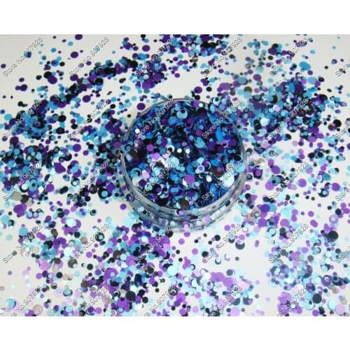 RMX-011 Mix Round nail art Glitter Dot Paillette nail design powder for nail gel polish,make up,decoration