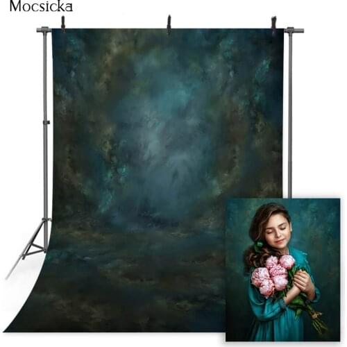 Blue Abstract Texture Backdrop Adult Birthday Portrait Background for Photo Studio Children Baby Girls Photography Backdrop prop