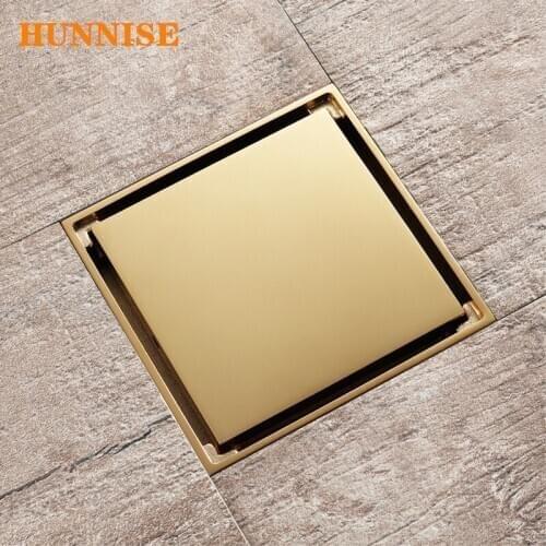 Bathroom Floor Drain of Square Balcony Floor Drain with 10cm Brass Bathroom Floor Drainers Luxury Hotel Bathroom Floor Drains