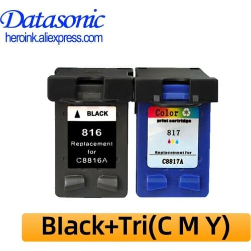 Datasonic compatible Ink Cartridge for HP 816 817 DeskJet D1468 D2360 D2368 D2468 3668 5168 5652 3938 printer for hp816