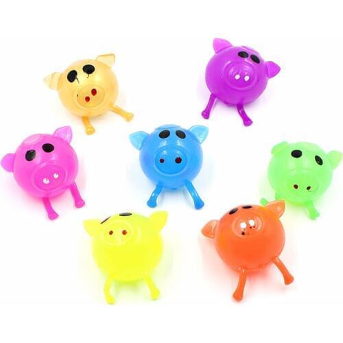 Splat Ball Pig Stress Relief Squeeze Toy Water Ball Vent Toy Gag Joke Kid Toy P31B