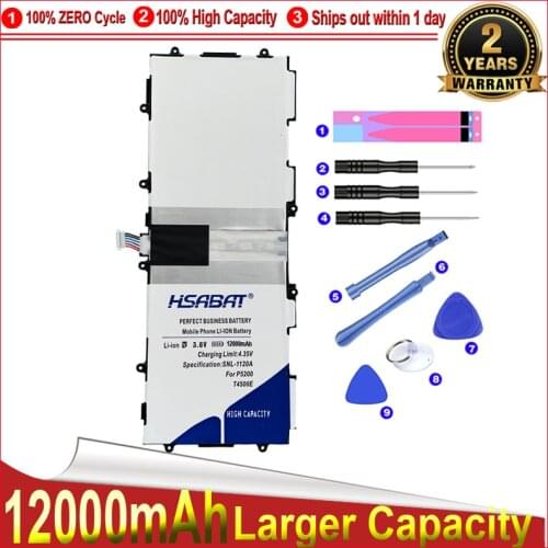 T4500E HSABAT 0 Cycle 10000mAh Battery for Samsung Galaxy Tab 3 10.1 P5200 P5210 GT-P5200 GT-P5210 Replacement Accumulator