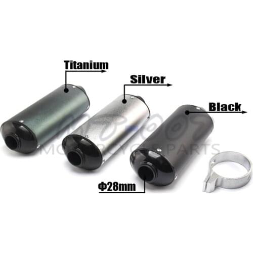 Universal 28mm/38mm Aluminum Exhaust Muffler For CRF50 Thumpstar SSR 140cc 150cc 160cc Pit Dirt Bike Motorcycle Motocross