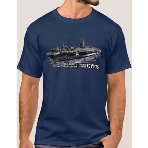 USS Nimitz Class CVN-75 Harry S. Truman Aircraft Carrier T-Shirt. Summer Cotton Short Sleeve O-Neck Mens T Shirt New S-3XL