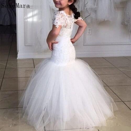 Mermaid Flower Girl Dresses Little Princess Dress for Wedding Kids Pageant Gowns First Communion Dress Custom Made