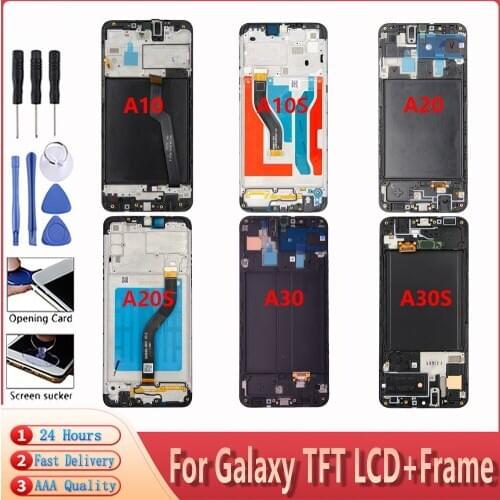 AAA+++ TFT For Samsung Galaxy A70 A50 A50S A30 A30S A20 A20S A10 A10S LCD Display Touch Screen Digitizer Replacement Free Tools