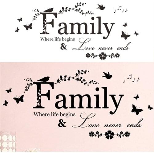 1pcs Family Letter Quote Removable Vinyl Decal Art Mural Home Decor Wall Stickers