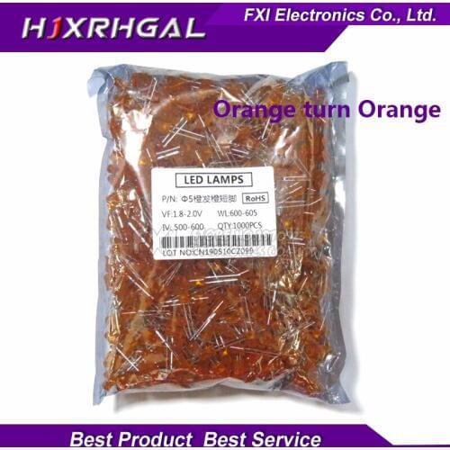 1000pcs Orange light-emitting Orange turn Orange 5mm led new original