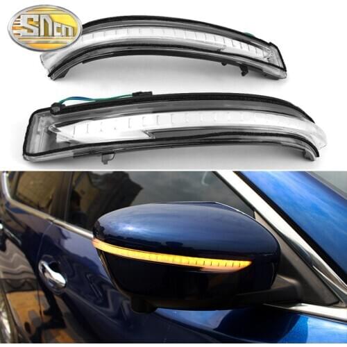 2PCS Dynamic LED Turn Signal Light For Nissan X-trail Xtrail T32 2014 - 2018 Rearview Mirror Indicator Sequential Blinker Lamp