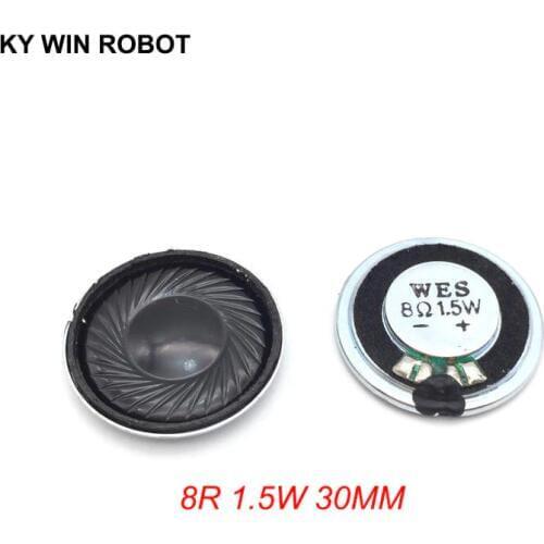 2pcs/lot New Ultra-thin Mini speaker 8 ohms 1.5 watt 1.5W 8R speaker Diameter 30MM 3CM thickness 5MM