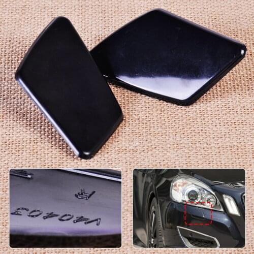 2pcs Front Bumper Headlight Washer Jet Nozzle Cover Cap Fit for Volvo V50 S40 2005 2006 2007 39991799 39991798