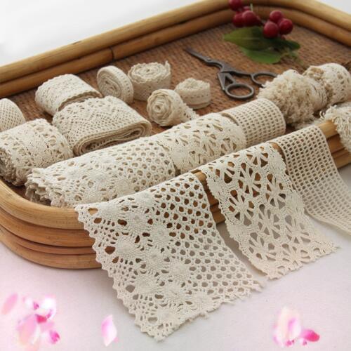 3-7CM 25 yards(5 yards/pcs,5pcs/lot) quality COTTON LACE TRIM GORGEOUS random size