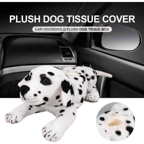 Tissue Holder Napkin Case for Home Restaurant Car Cute Paper Tissue Cover Beagles Spot Plush Dog Set Tissue Box Creative Cartoon