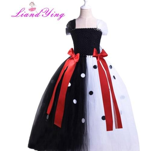 White Dog Children Dresses Girls Tutu Dress Animal Kids Halloween Costumes Cute Toddler Birthday Outfit