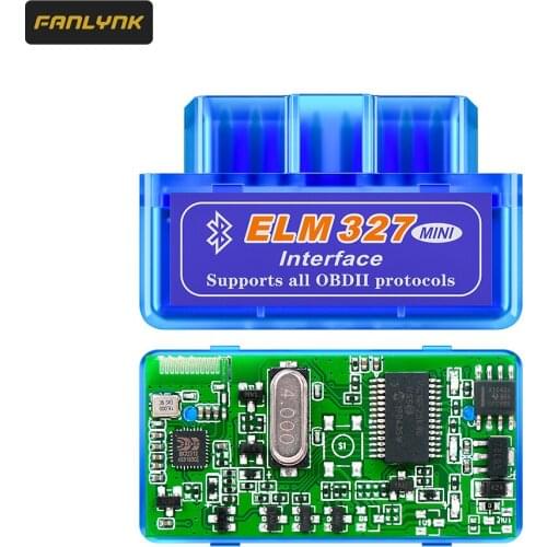 Mini Bluetooth Elm327 Elm 327 V1.5 PIC18F25K80 Chip OBD2 Diagnostic Scanner Tool Error Code Read Adapter For Android Iphone PC