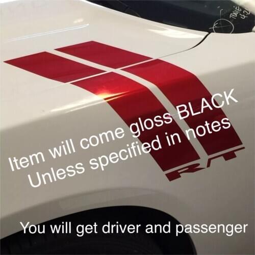 For Dodge Challenger Charger RT Fender Stripes Vinyl Sticker Decal Logo Chrysler