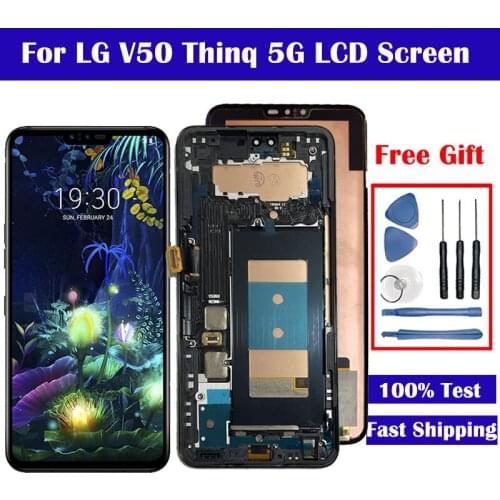 For LG V50 LCD Display Touch Screen Digitizer Assembly For LG V50 ThinQ 5G LCD Display Replacement Parts Free Shipping